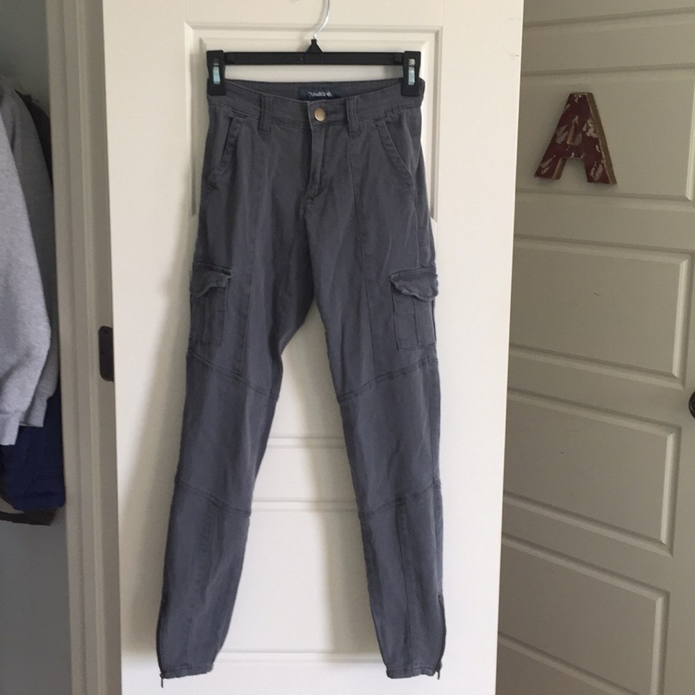 Gray cargo pants